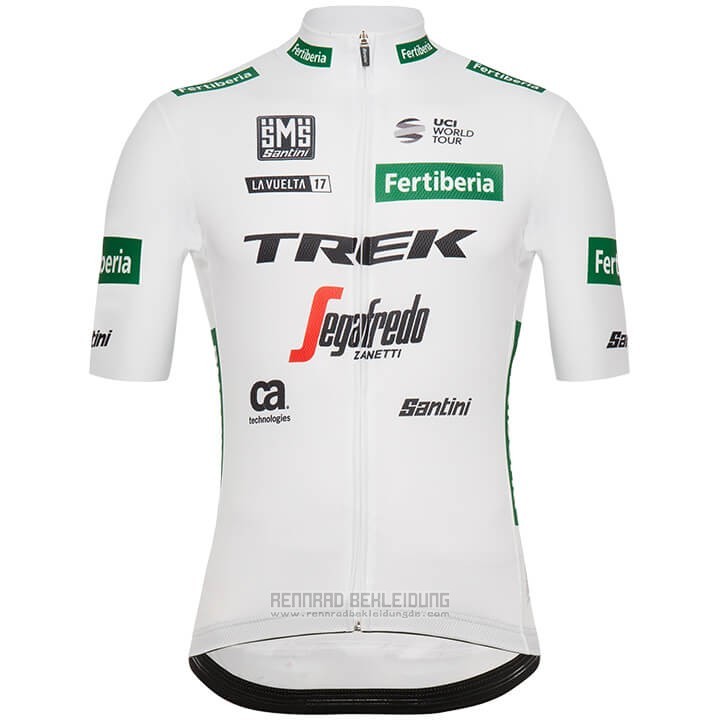 2018 Fahrradbekleidung Trek Segafredo Wei Grun Trikot Kurzarm und Tragerhose